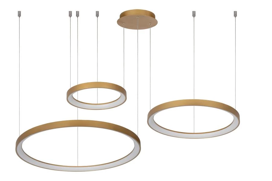 Lucide Premium VIDAL - Pendant light - Ø 78 cm - LED Dim. - 1x120W 2700K - Matt Gold / Brass - turned off